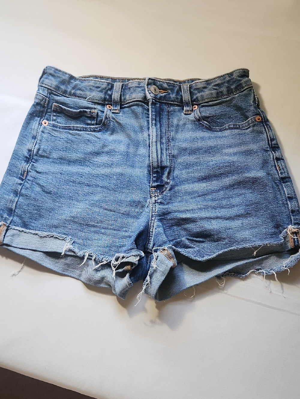 American Eagle Outfitters Distressed Blue Denim Cutoff Shorts